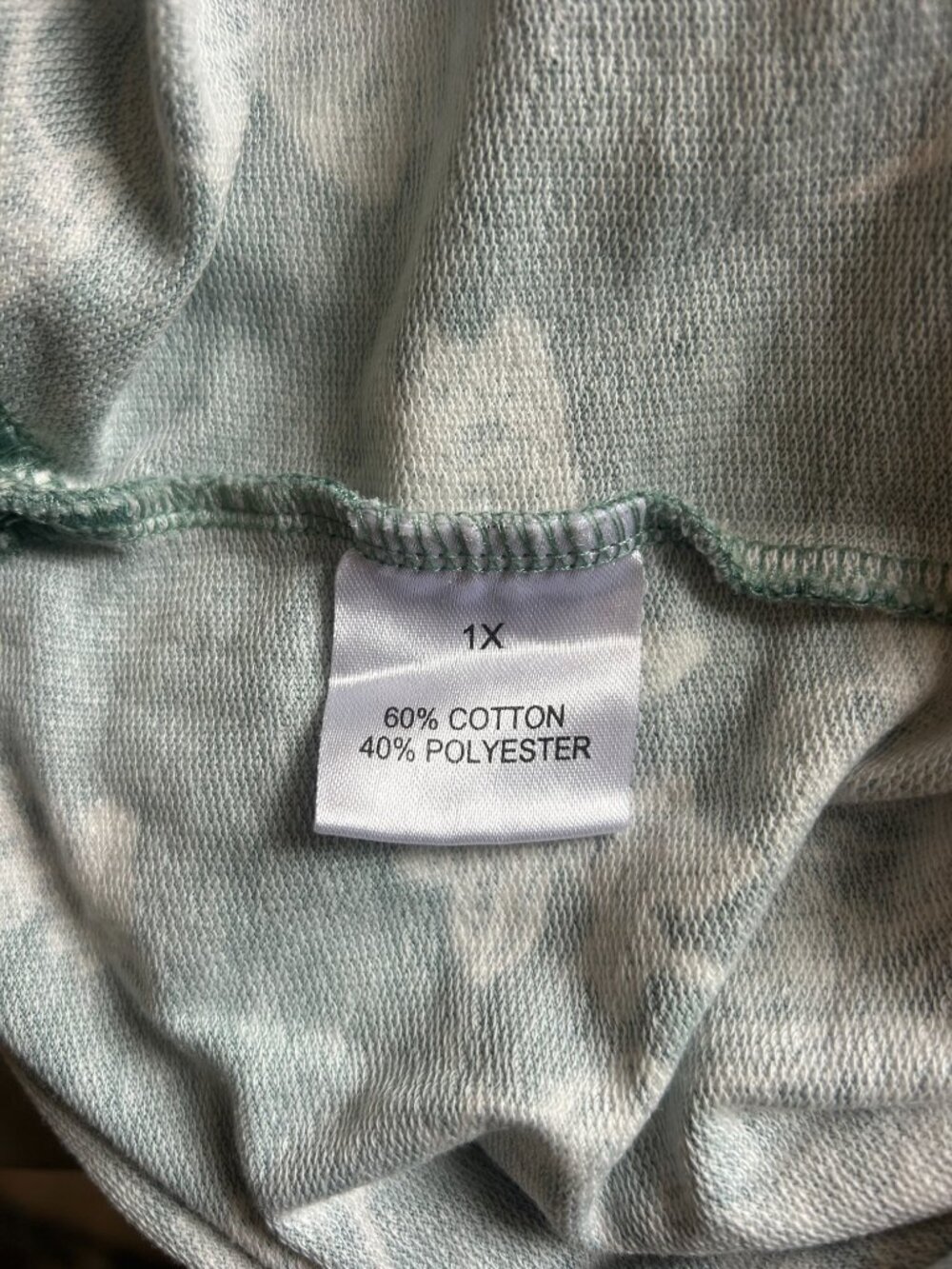 Jane + Delancey Sage Green Floral Pullover Top 1X - Picture 4 of 4